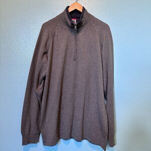 The North Face Mens Sweater 1/4 Zip Wool Blend Preppy Outdoors Classic Size XL